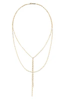 Lana Blake Lariat Necklace in Yellow Gold at Nordstrom