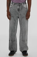 GUESS JEANS Photorealistic Baggy Faux Denim Pants Black at Nordstrom, 32 X