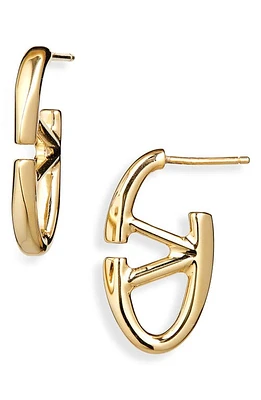 Valentino Garavani The Bold Edition VLOGO Hoop Earrings in Cs4 Oro 18 at Nordstrom