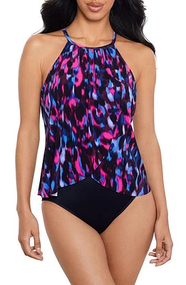 Magicsuit Cherry Bomb Aubrey One-Piece Swimsuit Black/Blue Multi at Nordstrom,