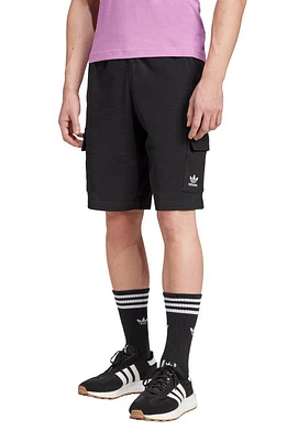 adidas Originals Trefoil Essentials Cotton Cargo Shorts Black at Nordstrom,