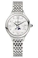 BALMAIN WATCHES Mother-of-Pearl Diamond Moon Phase Bracelet Watch