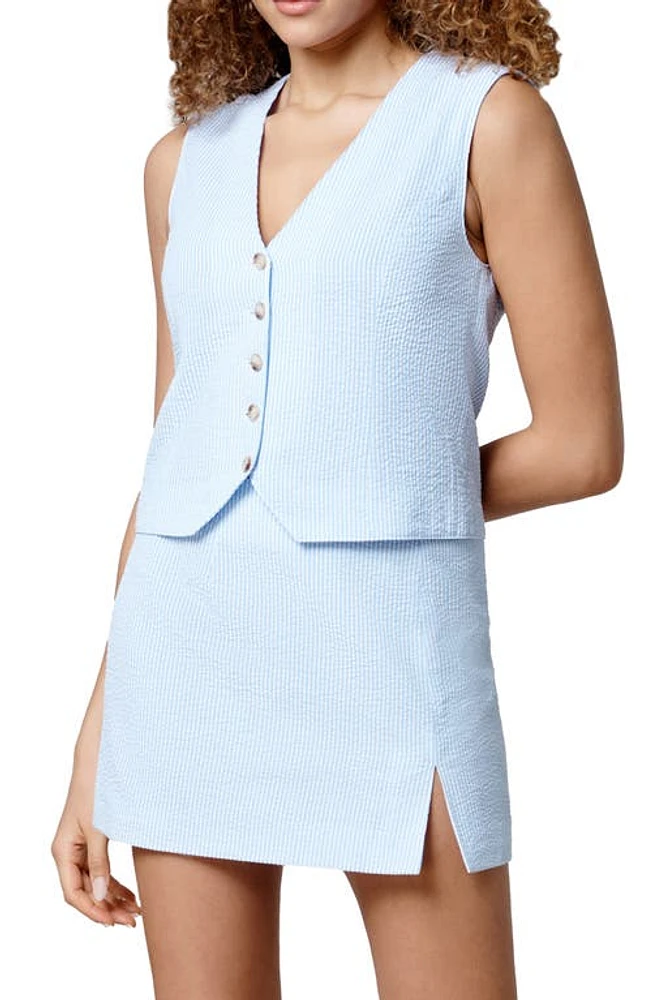 BLANKNYC Seersucker Vest High Tide at Nordstrom,