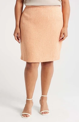 Tahari ASL Summertime Tweed Pencil Skirt Salmon at Nordstrom,