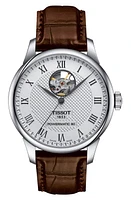 Tissot Le Locle Powermatic 80 Leather Strap Watch, 39mm in Brown at Nordstrom, Size 39 Mm