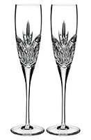 Waterford Love Forever Set of 2 Lead Crystal Champagne Flutes in Clear at Nordstrom