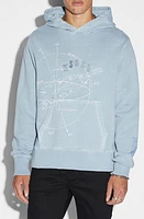 Ksubi Diagrams Kash Cotton Graphic Hoodie Blue at Nordstrom,