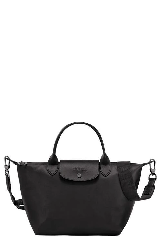 Longchamp Small Le Pliage Xtra Leather Crossbody Bag in Black at Nordstrom