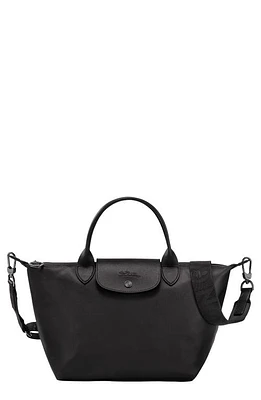 Longchamp Small Le Pliage Xtra Leather Crossbody Bag in Black at Nordstrom