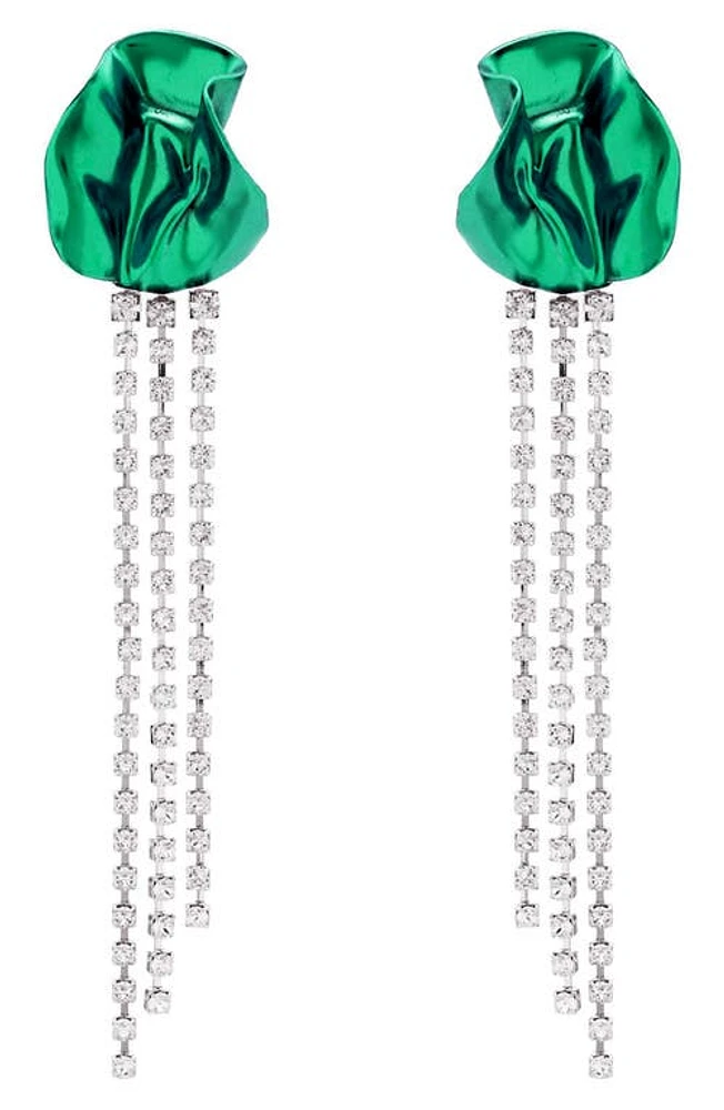 Sterling King Georgia Crystal Drop Earrings in Emerald at Nordstrom