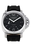 Watchfinder & Co. Panerai Preowned Luminor 8 Days Leather Strap Watch, 44mm in Black at Nordstrom