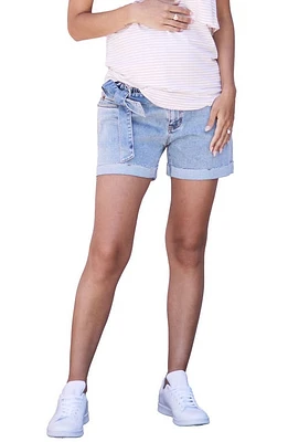 Angel Maternity Denim Shorts Blue at Nordstrom,