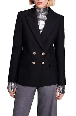 maje Viking Double Breasted Blazer Black at Nordstrom,