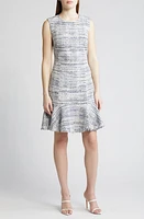 KOBI HALPERIN Reed Sleeveless Tweed Dress Blue Multi at Nordstrom,