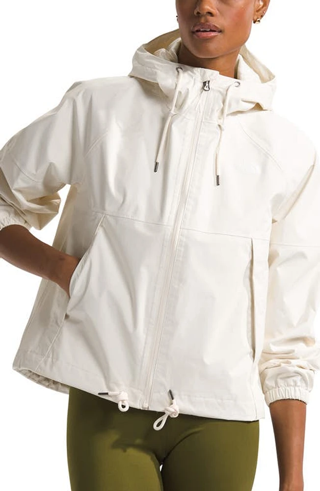 The North Face Antora Waterproof Rain Jacket White Dune at Nordstrom,