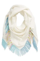 JANE CARR The Cabana Cashmere & Linen Triangle Scarf in Juniper at Nordstrom