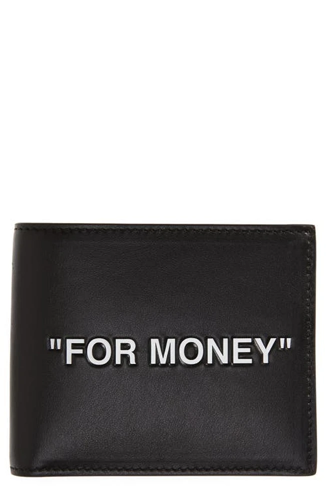 Off-White Quote Leather Bifold Wallet in Black/White at Nordstrom