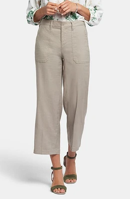 NYDJ Linen Blend Crop Wide Leg Pants at Nordstrom,