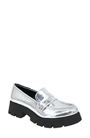 bcbg Rama Platform Penny Loafer Silver at Nordstrom,