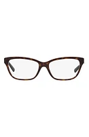 Tiffany & Co. 52mm Rectangular Optical Glasses in Havana at Nordstrom