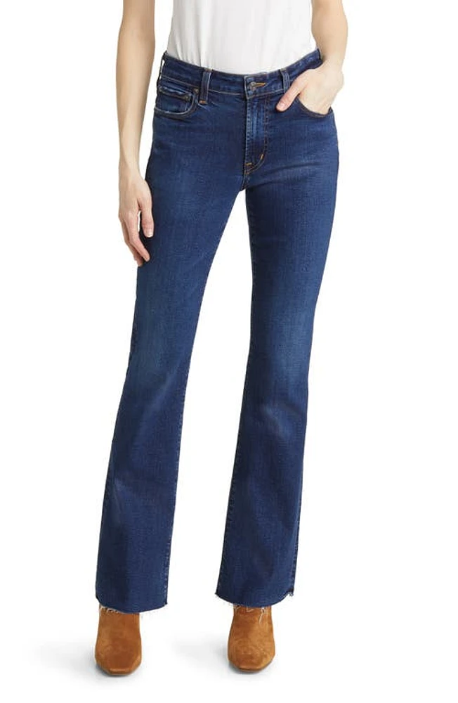 EDWIN Lark Raw Hem Flare Jeans Cypress at Nordstrom,