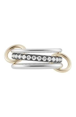 Spinelli Kilcollin Petunia Two-Tone Linked Rings in Silver/Black Rhod/Yel Gold at Nordstrom, Size 7