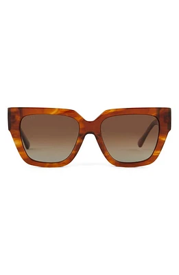 DIFF Remi II 53mm Polarized Square Sunglasses in Brown Gradient at Nordstrom