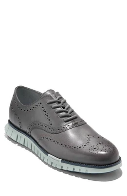 Cole Haan ZeroGrand Remastered Wingtip Derby Sneaker Tornado/Cloud Blue at Nordstrom,