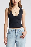 Open Edit Smooth V-Neck Tank at Nordstrom,