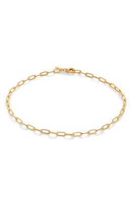 Monica Vinader Mini Paper Clip Chain Bracelet in 18Ct Gold Vermeil On Sterling at Nordstrom