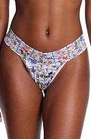 Hanky Panky Floral Print Supima Cotton Original Rise Thong in Flower Crown at Nordstrom