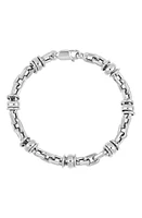 Bony Levy Men's 14K Gold Disc Link Bracelet in 14K White Gold at Nordstrom, Size 8