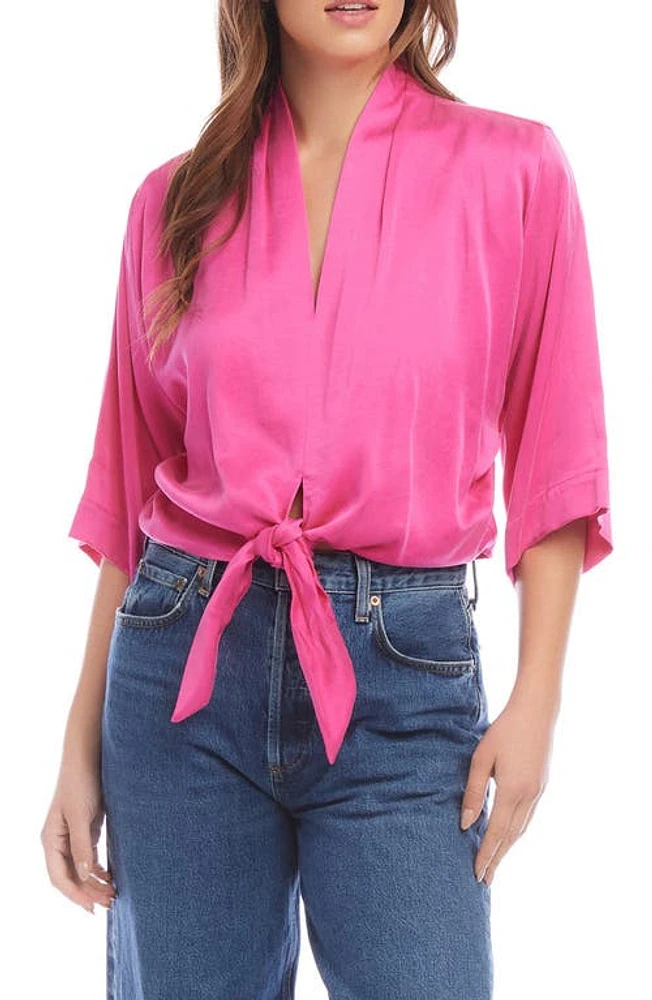 FIFTEEN TWENTY Tie Waist Top Pink at Nordstrom,