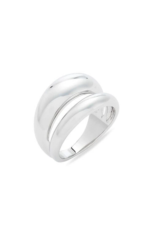 Nordstrom Double Band Ring Rhodium at Nordstrom,