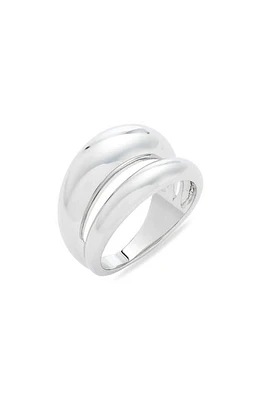 Nordstrom Double Band Ring Rhodium at Nordstrom,