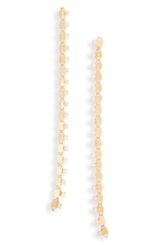 Lana Nude Link Diamond Linear Drop Earrings in Yellow at Nordstrom