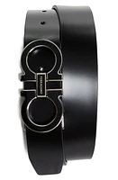 FERRAGAMO Double Gancio Leather Belt Nero at Nordstrom, Eu