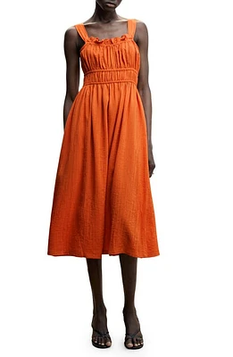 MANGO Empire Waist Sundress in Orange at Nordstrom, Size 8