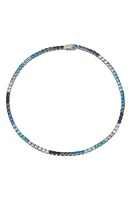 Kurt Geiger London Rainbow Cubic Zirconia Tennis Collar Necklace in Blue at Nordstrom