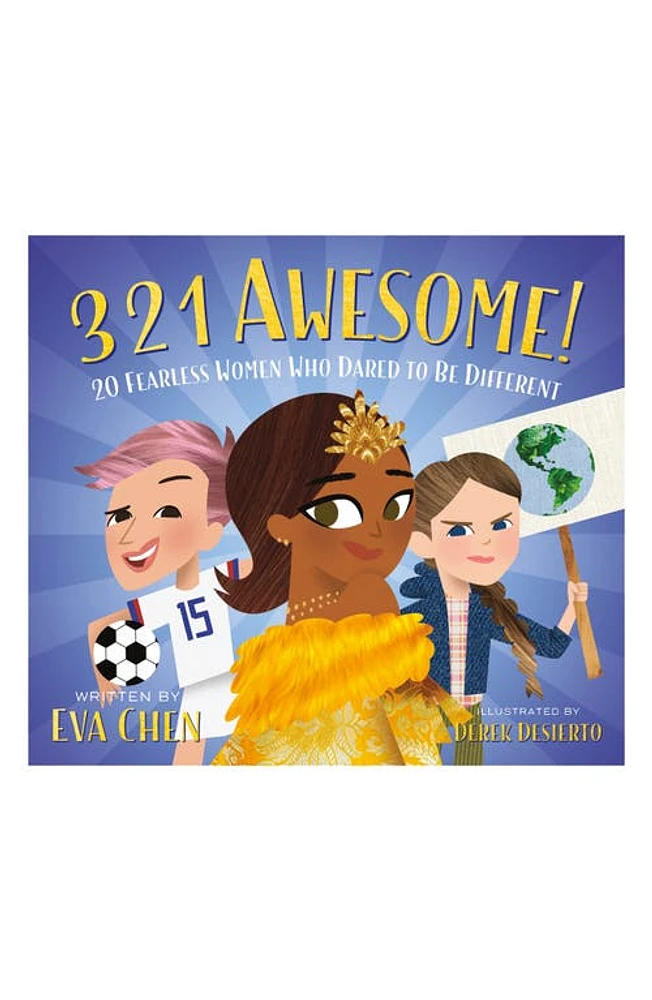 Macmillan '3 2 1 Awesome!' Board Book in Blue/Yellow/Brown/Beige at Nordstrom