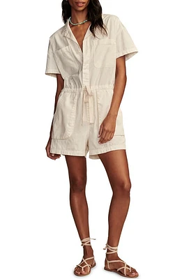 Lucky Brand Utility Cotton Romper Tofu at Nordstrom,