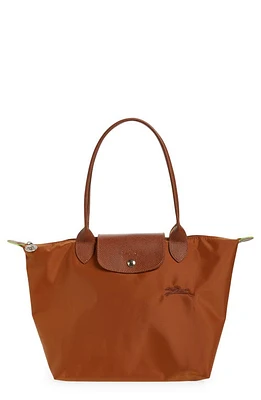 Longchamp Medium Le Pliage Green Recycled Canvas Shoulder Tote Bag in Cognac at Nordstrom