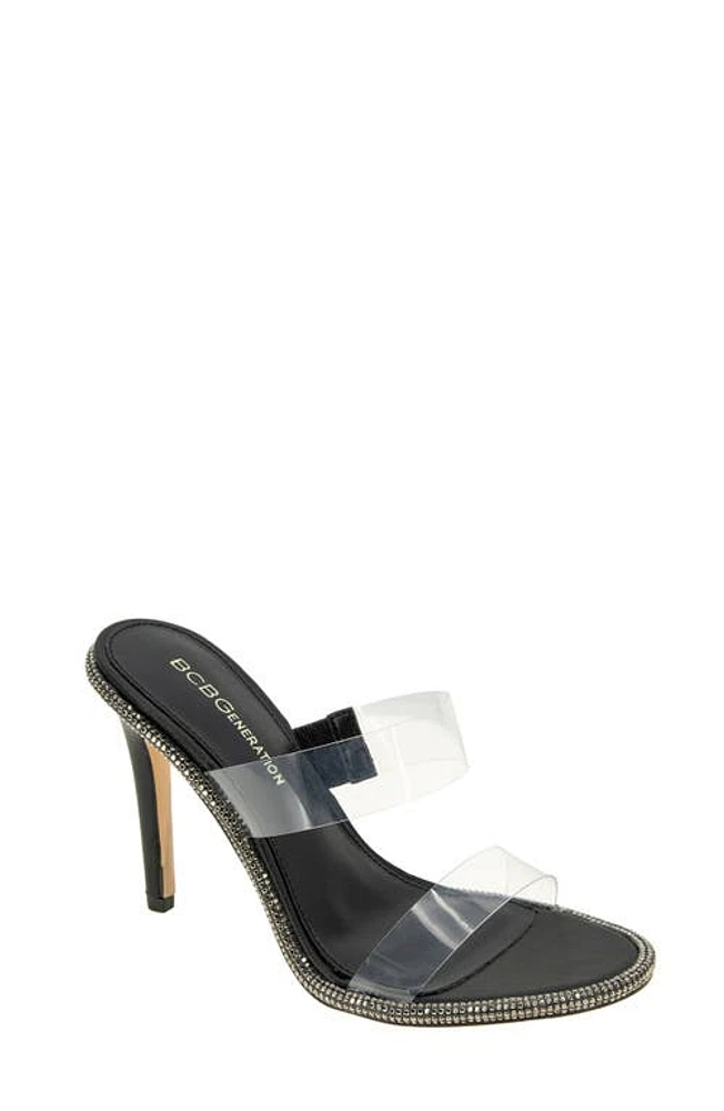 bcbg Tenia Sandal Clear/Black at Nordstrom,