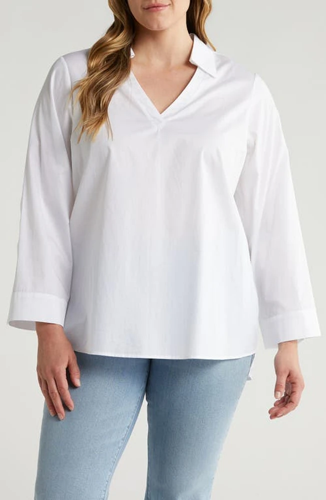 HARSHMAN Lilou Long Sleeve Top White at Nordstrom,