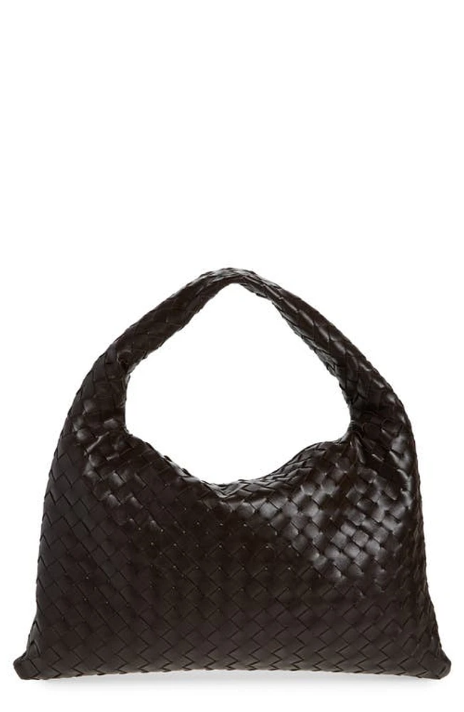 Bottega Veneta Small Hop Intrecciato Leather Hobo Bag in 2190 Fondant-M Brass at Nordstrom