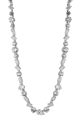 Nadri Large Cubic Zirconia Choker Necklace in Rhodium at Nordstrom