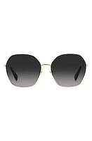 Kate Spade New York kenna 57mm square sunglasses in Black Pink/Grey Shaded at Nordstrom