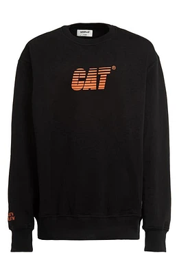 CAT WWR Destructured Logo Sweatshirt in Black at Nordstrom, Size Large