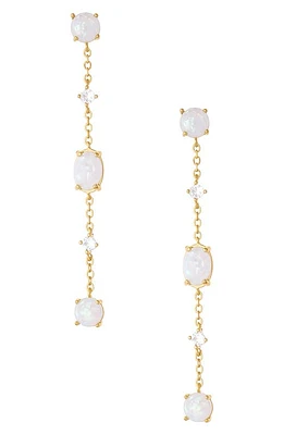 Ettika Opal & Cubic Zirconia Linear Earrings in Gold at Nordstrom