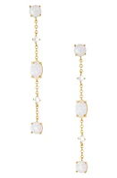 Ettika Opal & Cubic Zirconia Linear Earrings in Gold at Nordstrom